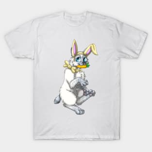 Bobtail BunnyCat: Blue Lynx Point (Yellow) T-Shirt